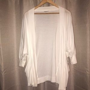EXPRESS White Quarter Sleeve Cardigan